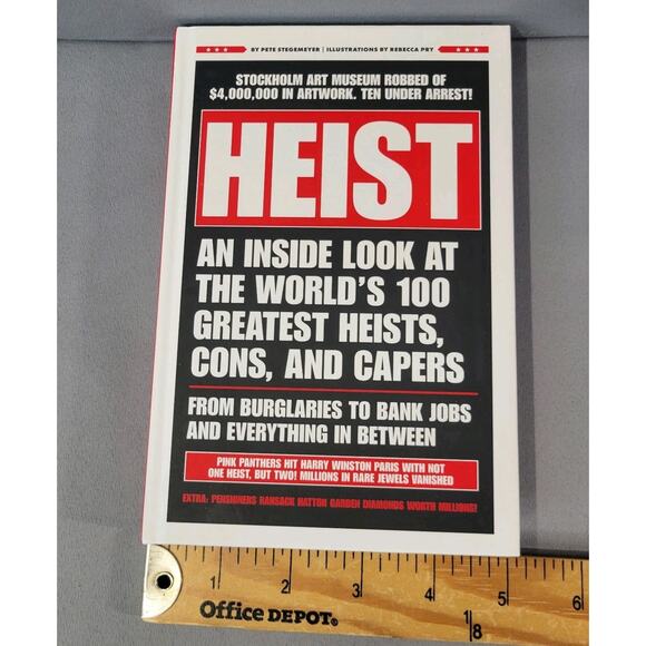 Heist An Inside Look at the Worlds 100 Greatest Heists Cons Caper Book Hardcover - Picture 8 of 14